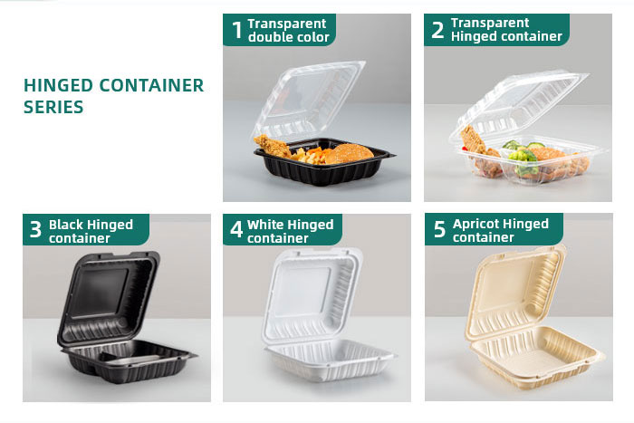 hinged food containers