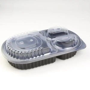Contenants de préparation de repas Boîte à lunch jetable à 3 compartiments