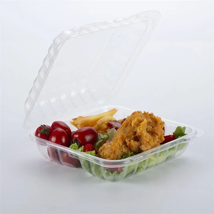 Conteneurs à emporter en plastique transparent PP de 8 x 8 pouces
