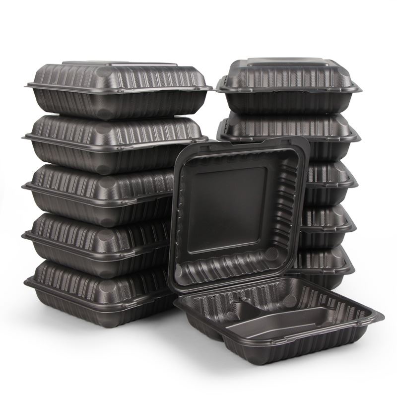 Clamshell personnaliser les conteneurs de boîte à emporter en plastique jetab...