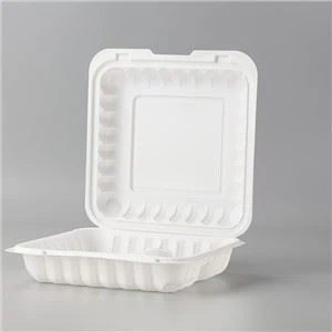 9*9inch Chine Fournisseur Échantillons gratuits Conteneurs articulés MFPP jetables pour la nourriture