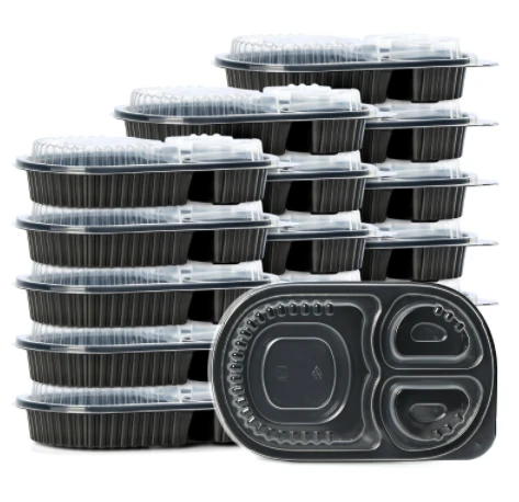 Récipient alimentaire à 3 compartiments