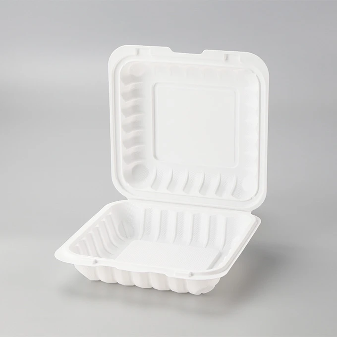 Boîtes à emporter de hamburger à clapet de 8x8 pouces