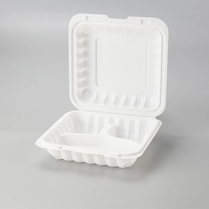 Conteneur à couvercle à charnière à emporter de 8 x 8 pouces