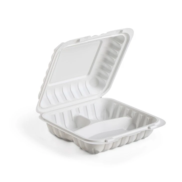 Clamshell 9x9 MFPP Hinged Food Container
