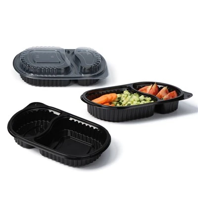 Contenants pour aliments à emporter à 2 compartiments