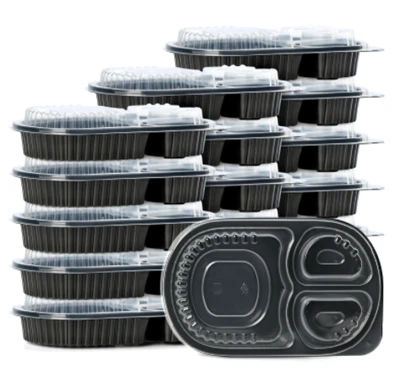 Récipient alimentaire à 3 compartiments