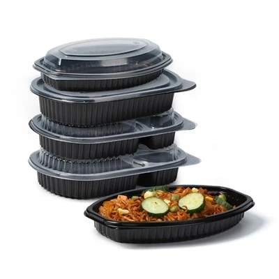 Contenants noirs de préparation de repas 16 oz