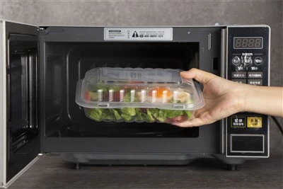 Contenant pour aliments à emporter en plastique transparent