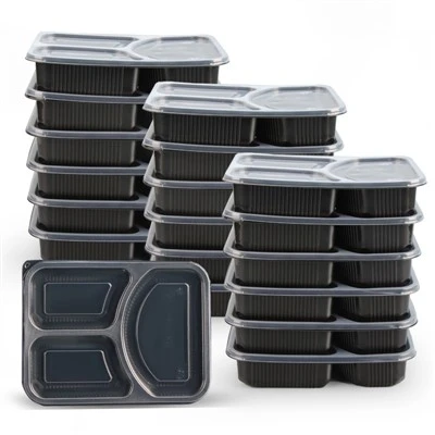 Boîtes Bento Jetables 3 Compartiments
