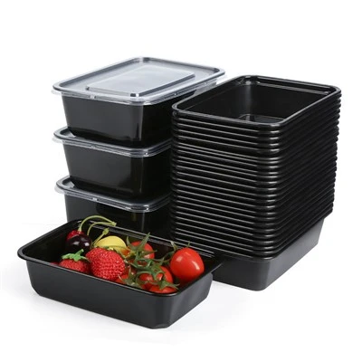Conteneurs rectangulaires jetables pour la préparation des repas