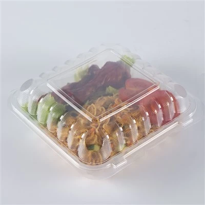 Boîte à bento transparente en plastique jetable à emporter