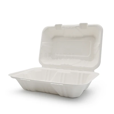 Conteneurs To Go Bagasse À Charnière