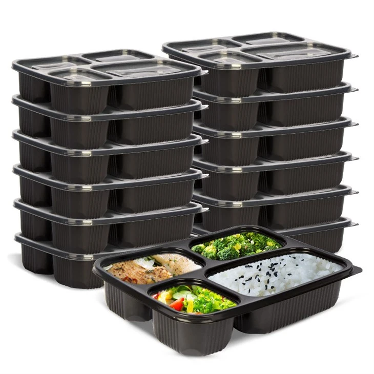 Contenants de préparation de repas réutilisables empilables