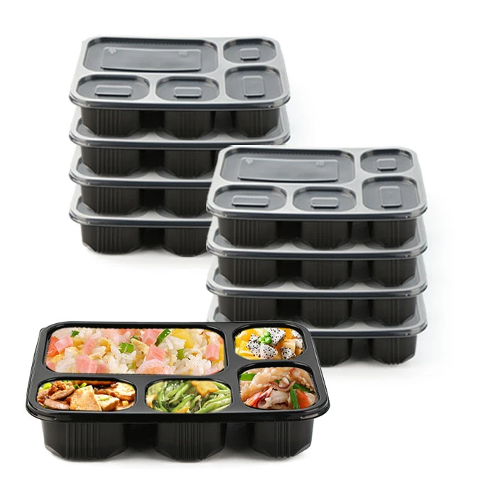Contenants pour aliments à emporter noirs