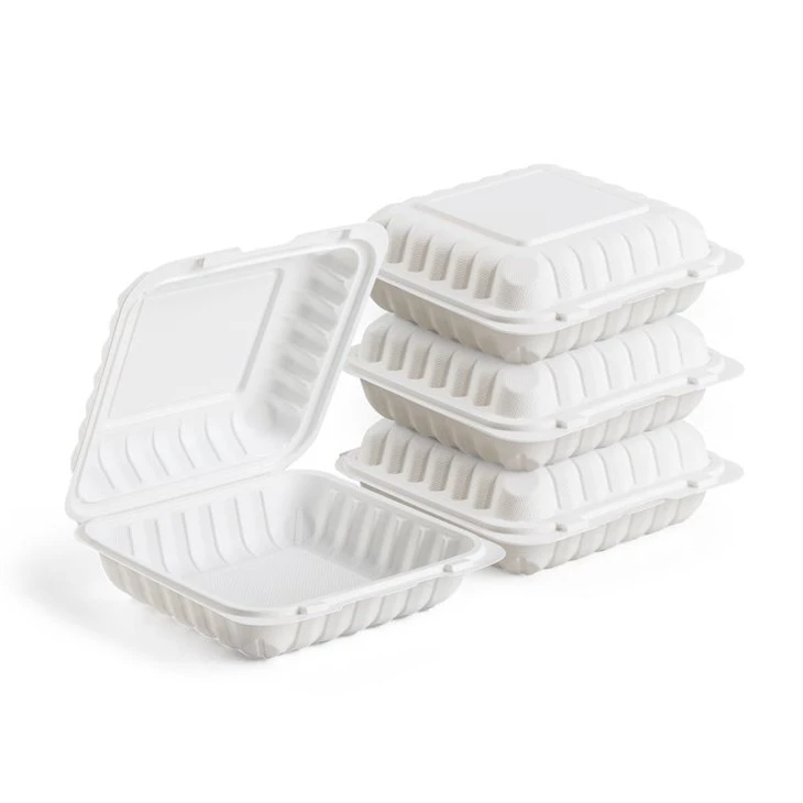 Contenants alimentaires à clapet blanc