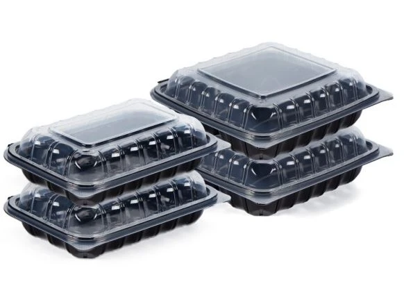 Boîte de préparation des aliments à charnière anti-buée
