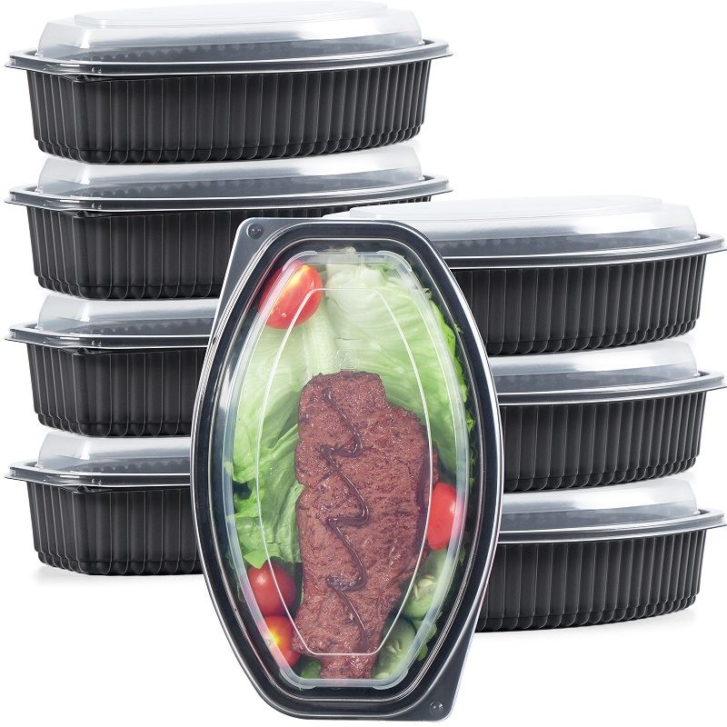 Récipient d'aliments ovales de 28 oz