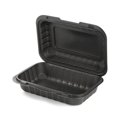 Boîte alimentaire noire et blanche de 9 x 6 pouces