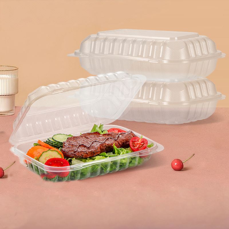 Récipient transparent pour aliments à emporter