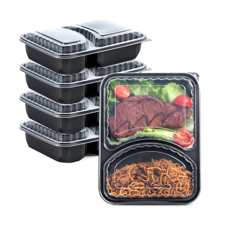 Contenants noirs pour préparation de repas