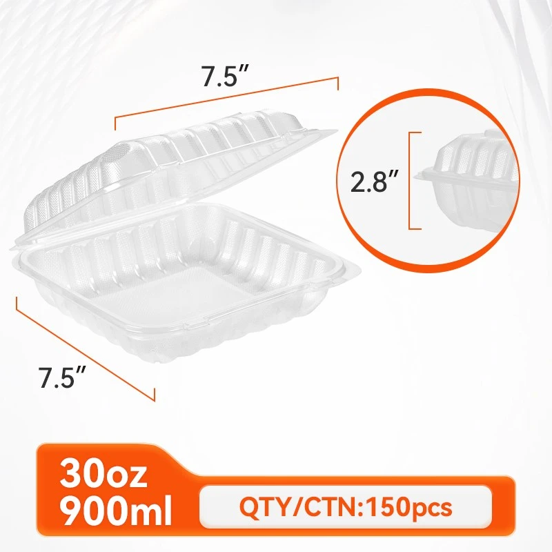 clear hinged food container clear hinged food container