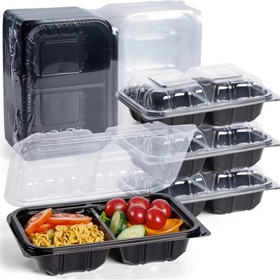 Contenants de préparation de repas à 2 compartiments