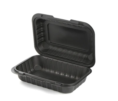 Boîte alimentaire noire et blanche de 9 x 6 pouces