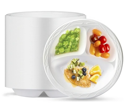 Assiette ronde MFPP noir et blanc